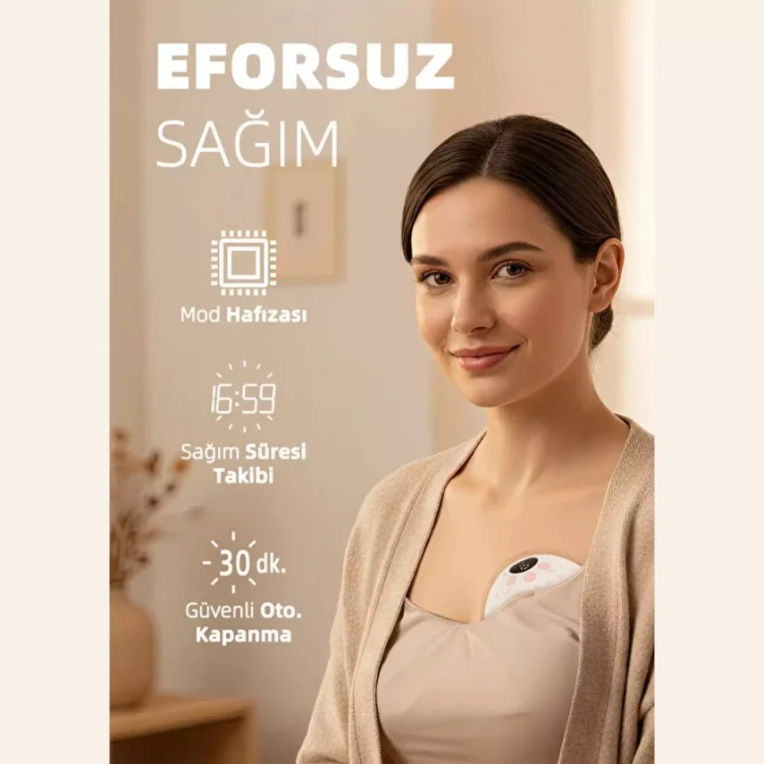 Bebebao P8 Pro 180 ML Yeni Nesil İç Motorlu Giyilebilir Elektrikli Göğüs Pompası Süt Pompası - 3