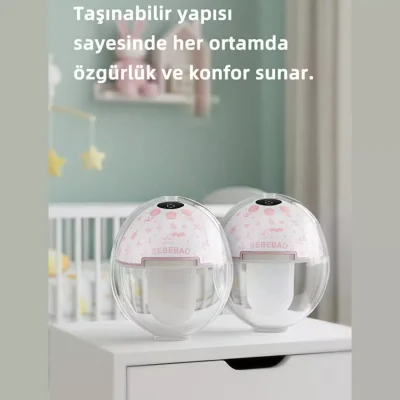 Bebebao P8 Pro 180 ML Yeni Nesil İç Motorlu Giyilebilir Elektrikli Göğüs Pompası Süt Pompası - 7
