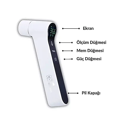 Bebebao Protemp Kulaktan ve Alından Medikal Dijital Ateş Ölçer Beyaz - 4