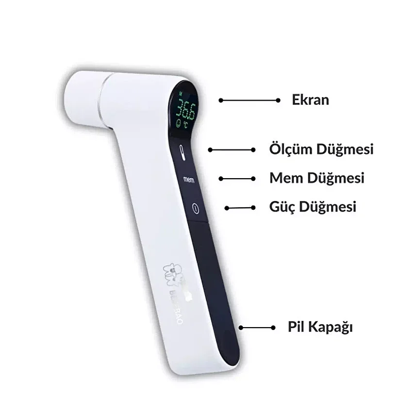 Bebebao Protemp Kulaktan ve Alından Medikal Dijital Ateş Ölçer Beyaz - 4