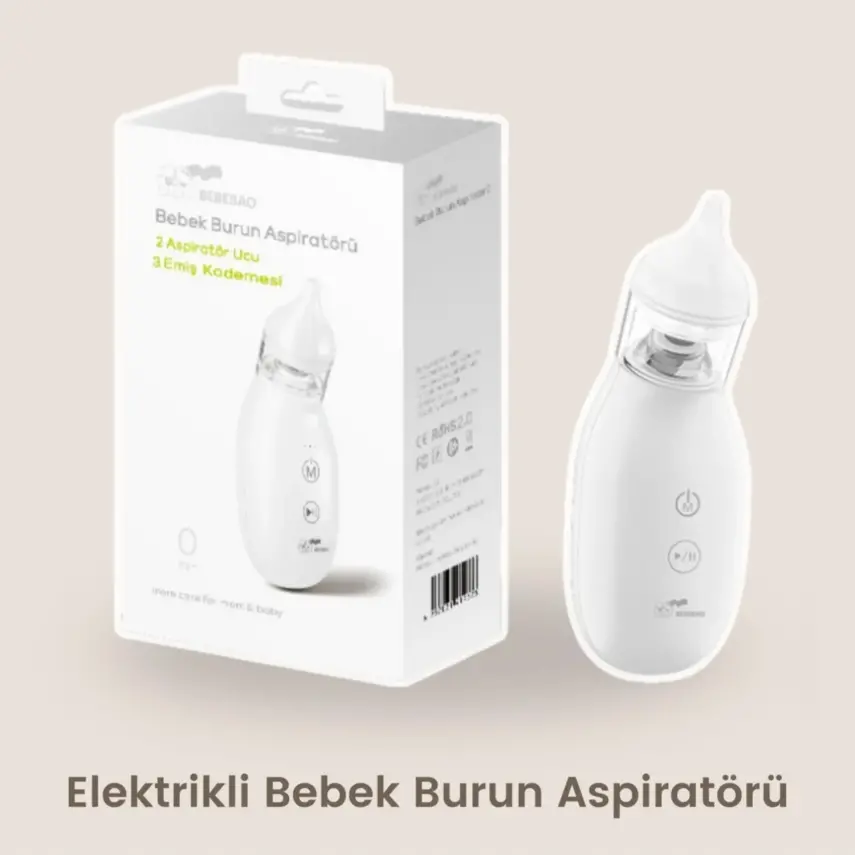 Bebebao Q2 Elektrikli Bebek Burun Aspiratörü Çocuk Burun Temizleme Makinesi Şarjlı - 4