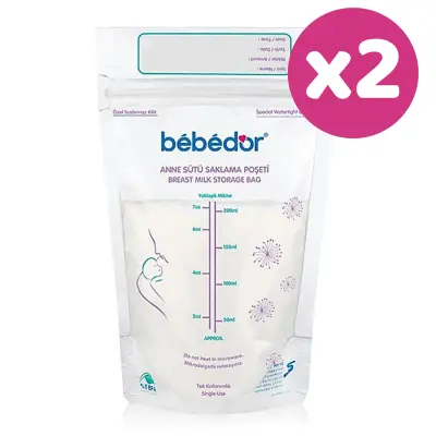 Bebedor Anne Sütü Saklama Poşeti 20li x 2 Adet - 3