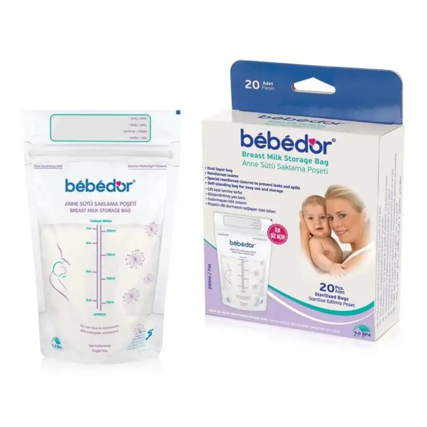 Bebedor Elektrikli Göğüs Pompası, Anne Sütü Saklama Poşeti 20li - 3