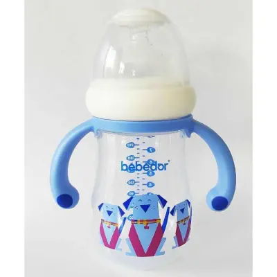Bebedor Geniş Ağızlı Kulplu PP Biberon 240 ml - 4