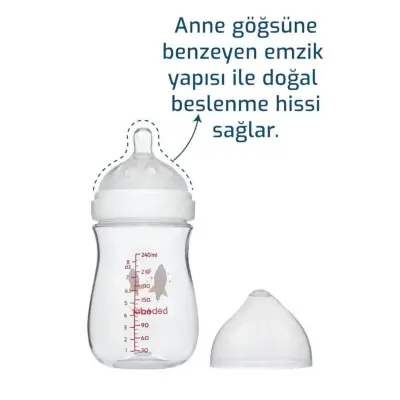 Bebedor Geniş Ağızlı Tritan Biberon 240 ml - 4