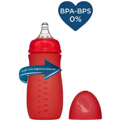 Bebedor Isıyla Renk Değiştiren Cam Biberon 260 ml (1)