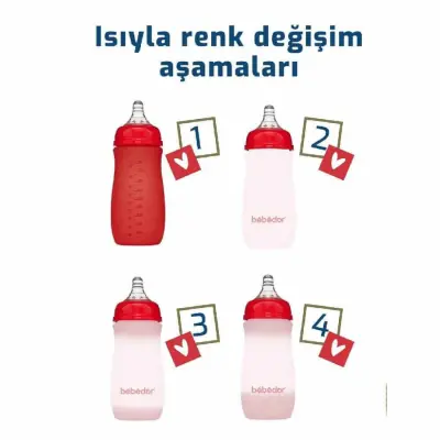 Bebedor Isıyla Renk Değiştiren Cam Biberon 260 ml - 3
