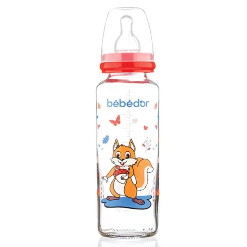 Bebedor Silikon Emzikli Desenli Cam Biberon 250 ml 3+ Ay - 3
