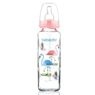 Bebedor Silikon Emzikli Desenli Cam Biberon 250 ml 3+ Ay - 4