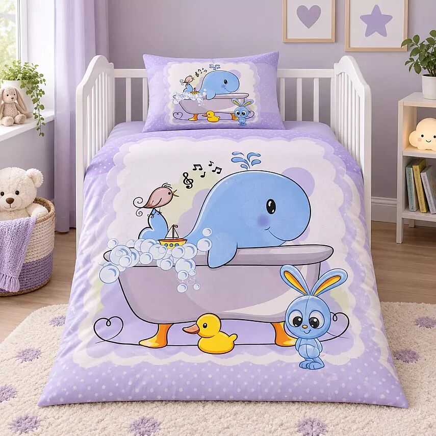 Bebek Nevresim Ve Yastık Kılıfı Seti Friends 100x150 - 1