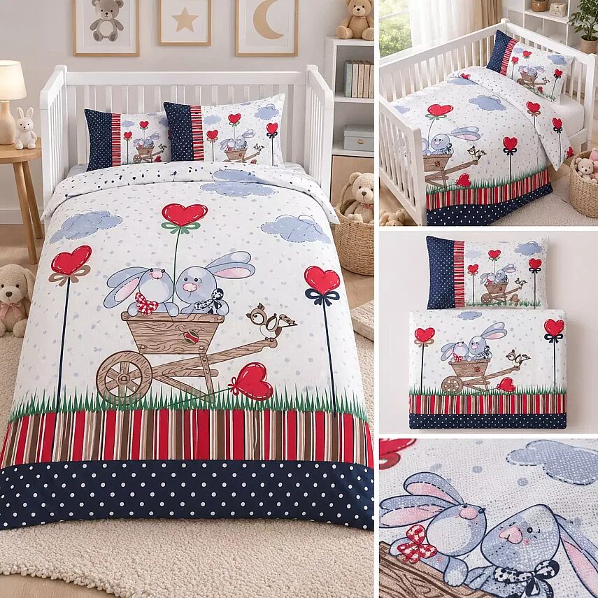 Bebek Nevresim Ve Yastık Kılıfı Seti Rüya 100x150 - 2