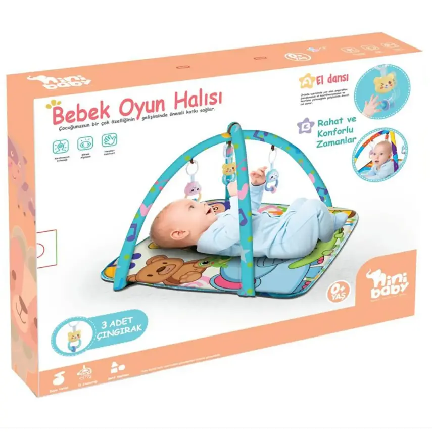Bebek Oyun Halısı Plastilk Oyuncaklı Mavi - 1