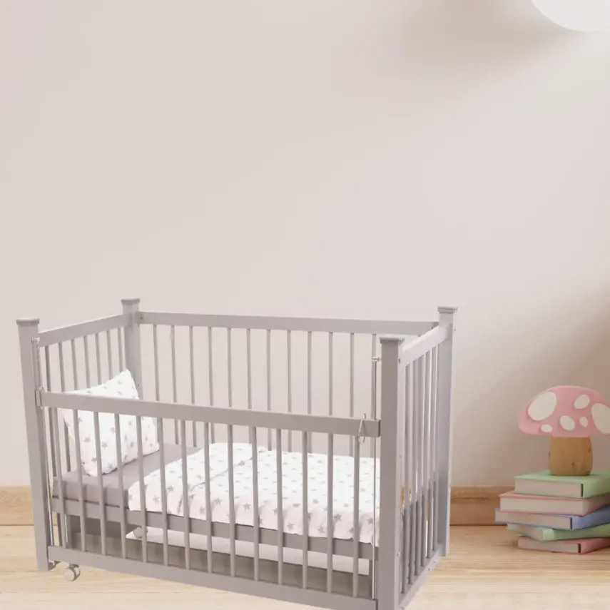 Bebekonfor Anne Yanı Beşik 60*120 Gri - 1