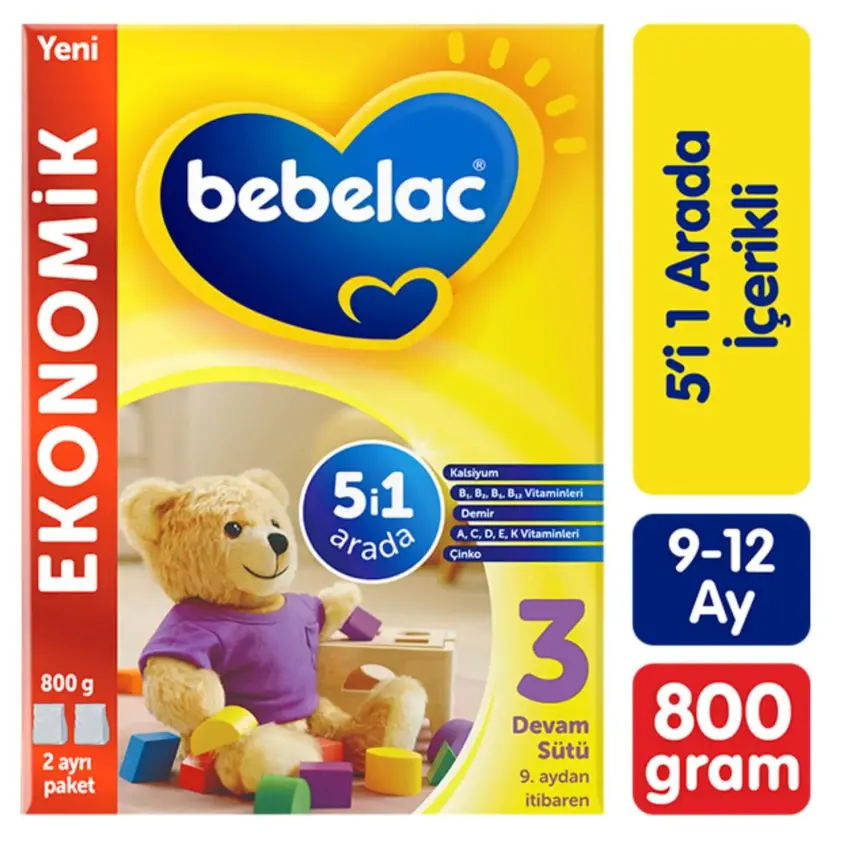 Bebelac 3 Bebek Devam Sütü 800 Gr - 1