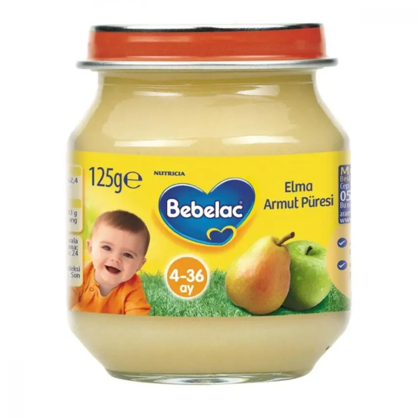 Bebelac Kavanoz Mamaları Elma Armut Püresi 125 gr - 1