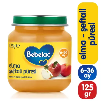 Bebelac Kavanoz Mamaları Şeftali Elma 125 gr