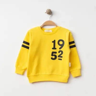 Bebolly 1952 Baskılı Çocuk Sweatshirt Unisex Sarı 