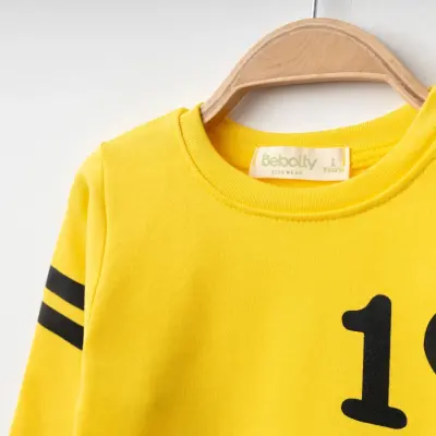 Bebolly 1952 Baskılı Çocuk Sweatshirt Unisex Sarı - 5