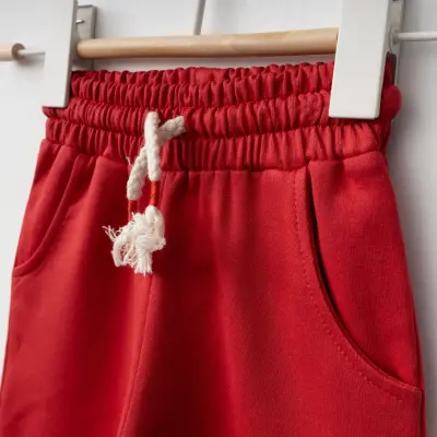 Bebolly 1952 Baskılı Kız Çocuk Basic Eşofman Altı Kırmızı - 2