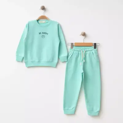Bebolly 2li Takım Be Happy Baskılı Mint