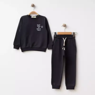 Bebolly 2li Takım Good Things Baskılı Füme