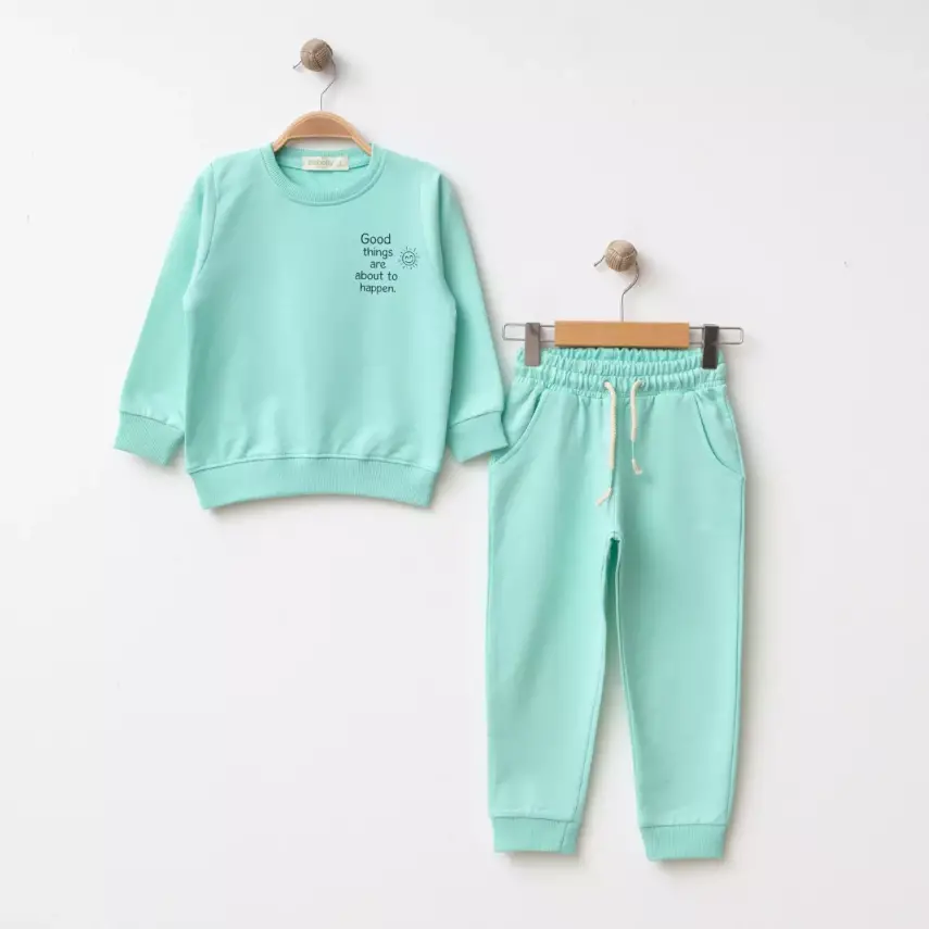 Bebolly 2li Takım Good Things Baskılı Mint - 1