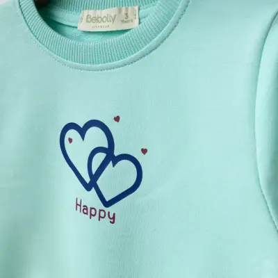 Bebolly 2li Takım Happy Baskılı Mint (1)