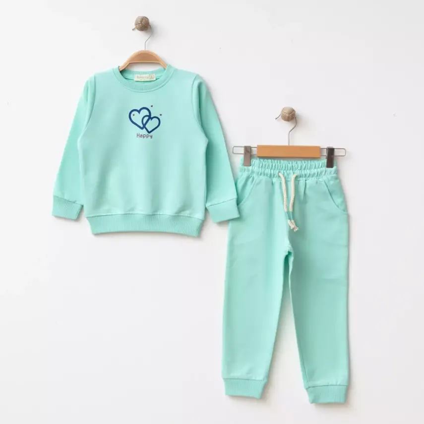 Bebolly 2li Takım Happy Baskılı Mint - 1