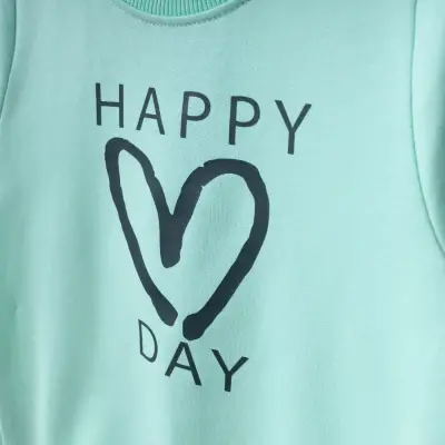 Bebolly 2li Takım Happy Day Baskılı Mint (1)