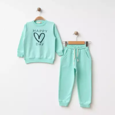 Bebolly 2li Takım Happy Day Baskılı Mint