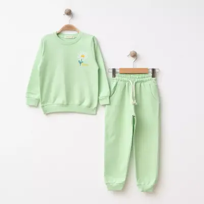 Bebolly 2li Takım Papatya Baskılı Fıstık Yeşili