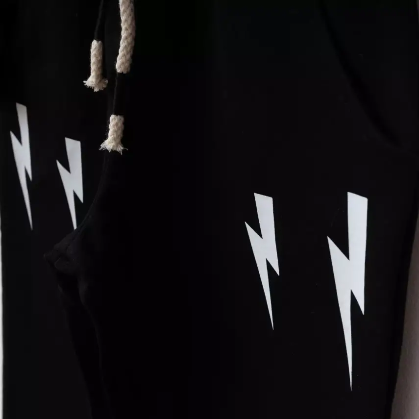 Bebolly 2li Takım Şimşek Baskılı Siyah - 3