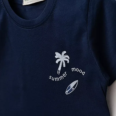 Bebolly 2li Takım Summer Mood Baskılı Lacivert (1)