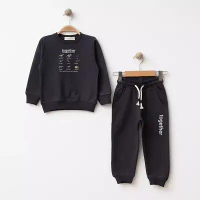 Bebolly 2li Takım Together Baskılı Füme