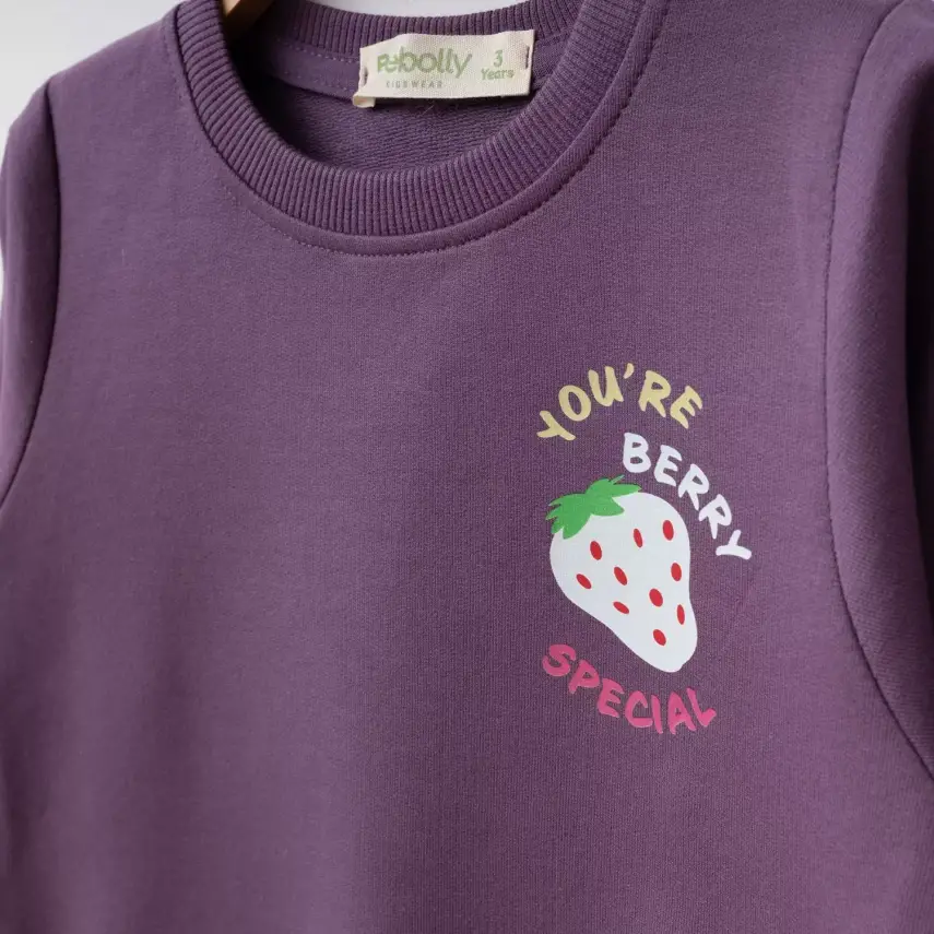 Bebolly 2li Takım You're Berry Baskılı Mor - 2