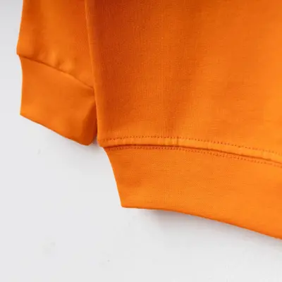 Bebolly Çocuk Bisiklet Yaka Sweahsirt Basic Unisex Turuncu - 3