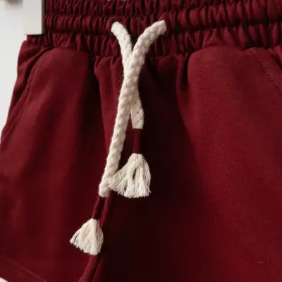 Bebolly Çocuk Şort Basic Bordo Unisex - 3