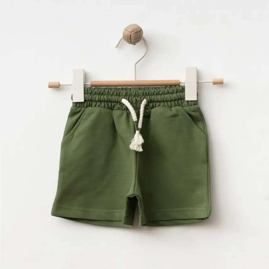 Bebolly Çocuk Şort Basic Haki Unisex - 1