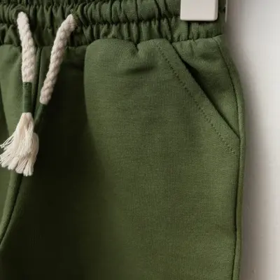 Bebolly Çocuk Şort Basic Haki Unisex - 4