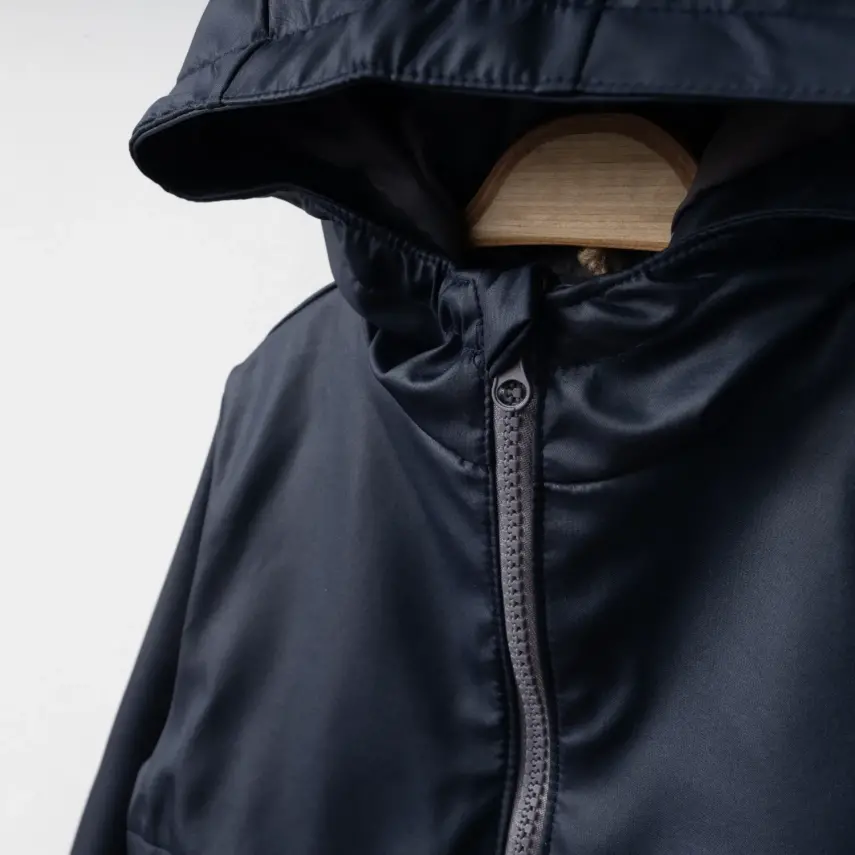 Bebolly Erkek Bebek Kapüşonlu Cep Şeritli Yağmurluk Lacivert - 7