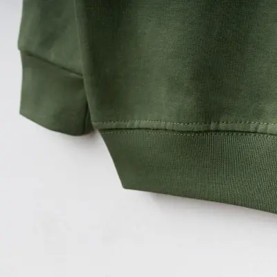 Bebolly Erkek Çocuk Bisiklet Yaka Sweahsirt Basic Haki - 3