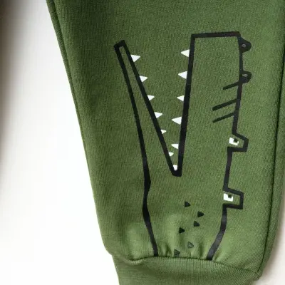 Bebolly Erkek Eşofman Altı Snap Baskılı Haki - 7