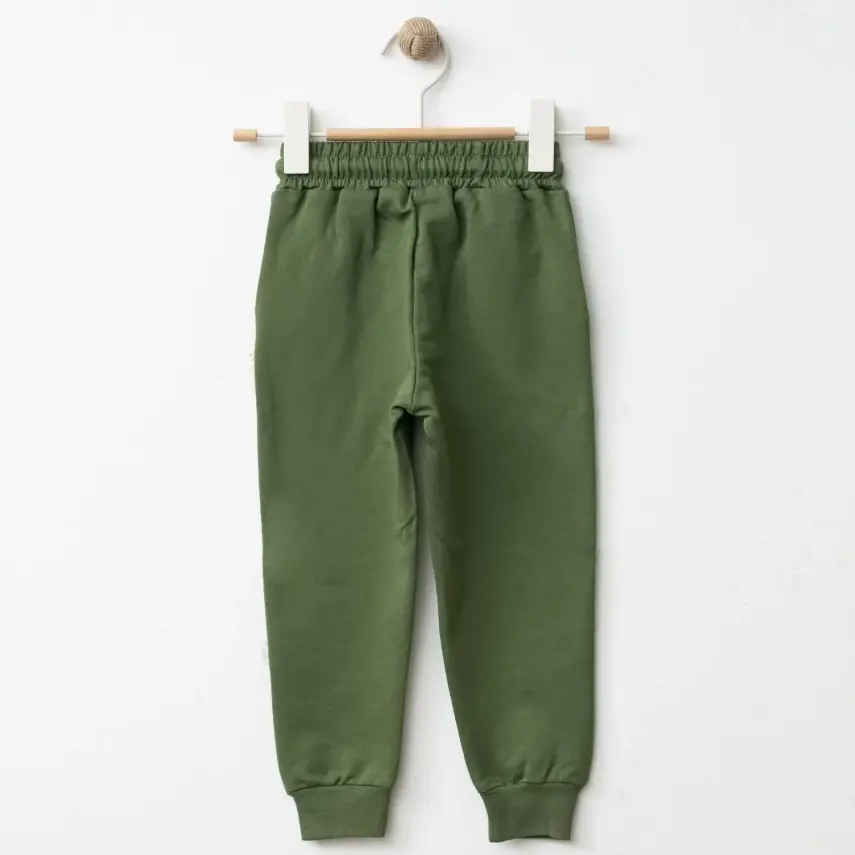 Bebolly Erkek Eşofman Altı Snap Baskılı Haki - 9