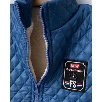 Bebolly Erkek Yelek Baklava Desenli İndigo (1)