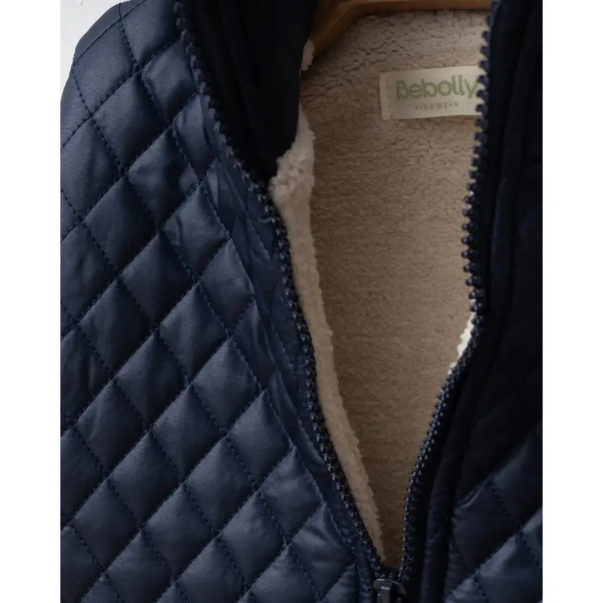 Bebolly Erkek Yelek Baklava Desenli Lacivert - 5