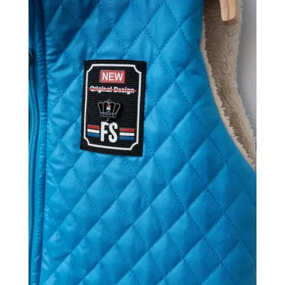 Bebolly Erkek Yelek Baklava Desenli Mavi (1)