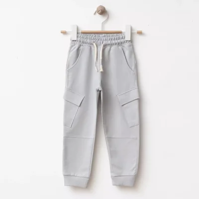 Bebolly Eşofman Altı Yan Cepli Gri