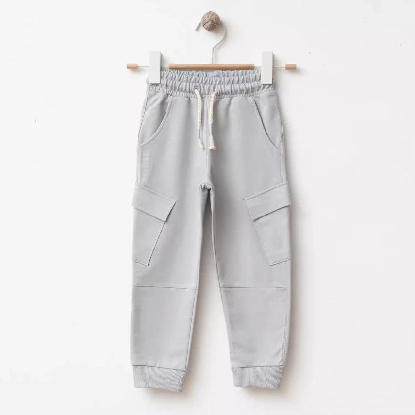 Bebolly Eşofman Altı Yan Cepli Gri - 1