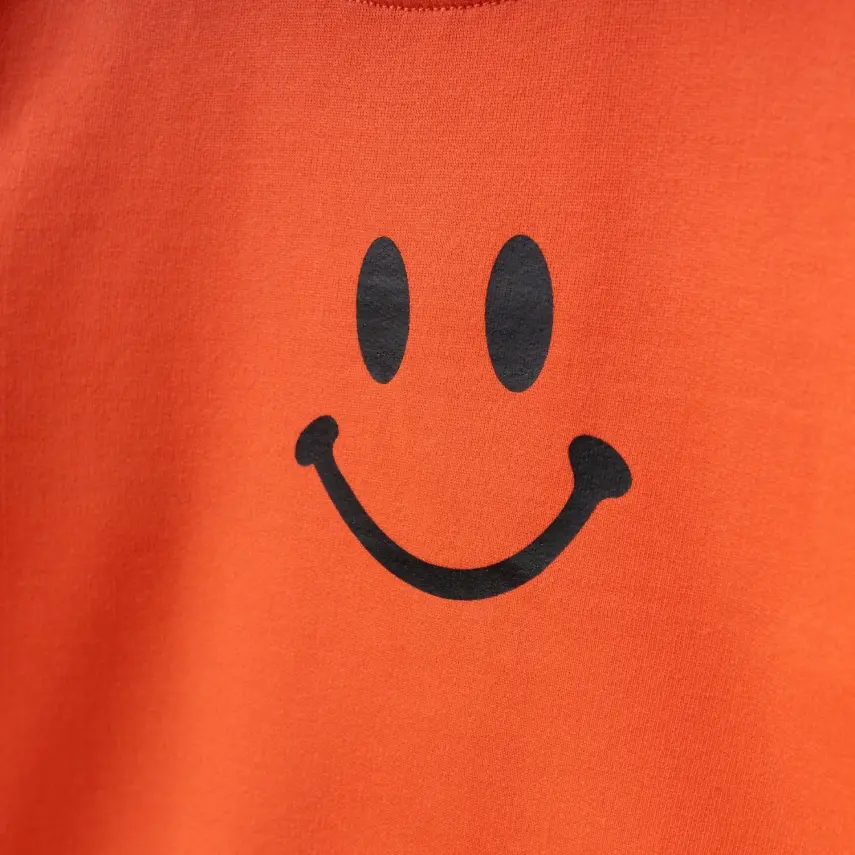 Bebolly Gülen Yüz Baskılı Unisex Çocuk 2li Takım Mercan - 5