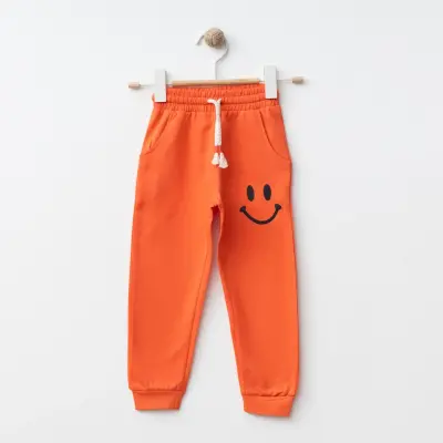 Bebolly Gülen Yüz Baskılı Unisex Çocuk 2li Takım Mercan - 12